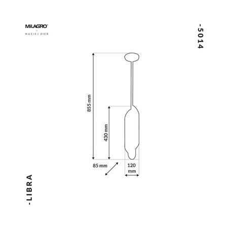 Milagro Lampa Wisząca LIBRA 6xE14 MZ5014 ZŁOTY