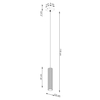 Sollux Lighting Lampa wisząca KARBON 1 zielony oliwkowy SL.1611