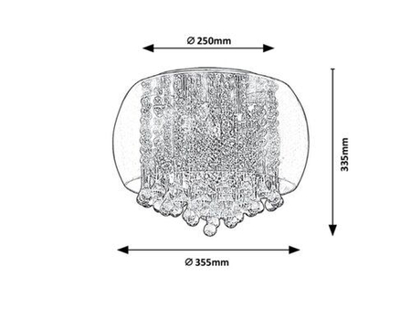 Lampa sufitowa Rabalux Ninelle 3598 chrom
