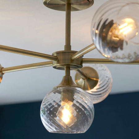 Lampa sufitowa Endon Lighting Allegra 103171 mosiądz