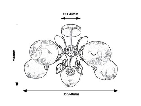 Lampa sufitowa Rabalux Fauna 5099 złoty