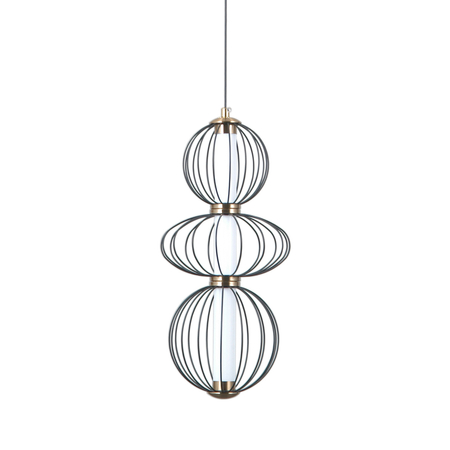 Lampa wisząca Italux Rabel PND-344221-3V-BK Czarny mat