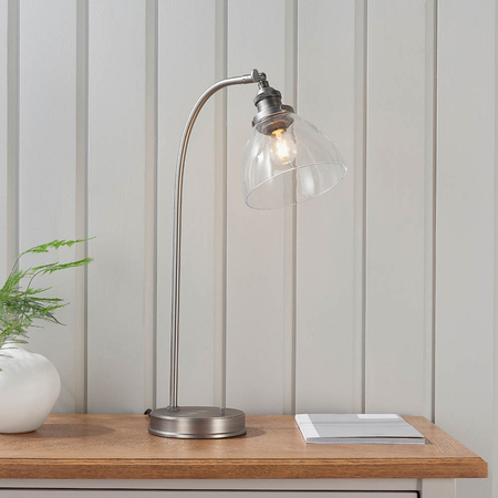 Lampa stołowa Endon Lighting Hansen 91740 srebrny