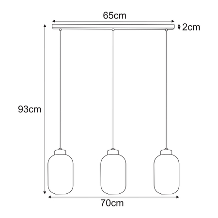 Lampa wisząca Kaja VILAR K-5734 biały, czarny