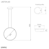 Lampa wisząca Ledowe Okręgi No.1 X 60cm 4k Różowe Złoto Dali
