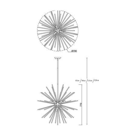 Lampa wisząca Zuma Line P0491-09C-F7DY Urchin