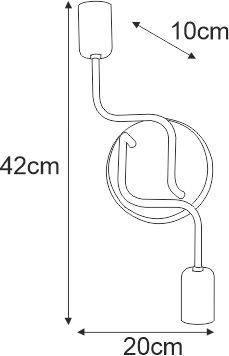 Kinkiet SKADI Kaja K-3895 czarny