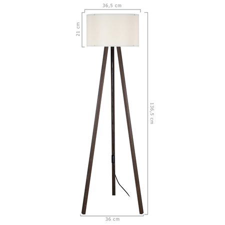 Lampa podłogowa Zuma Line ASZ.1608 PIKO LAMPA PODŁOGOWA ORZECH/WALNUT-CREAM