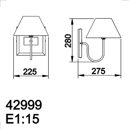 Lampa ścienna JIPS 1xE14 czarny, naturalny drewniany