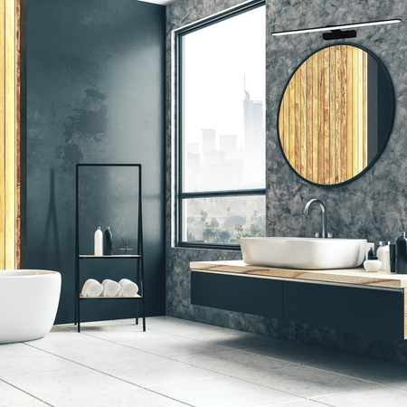 Milagro Kinkiet SPLASH BLACK 60cm 12W LED ML5616 CZARNY