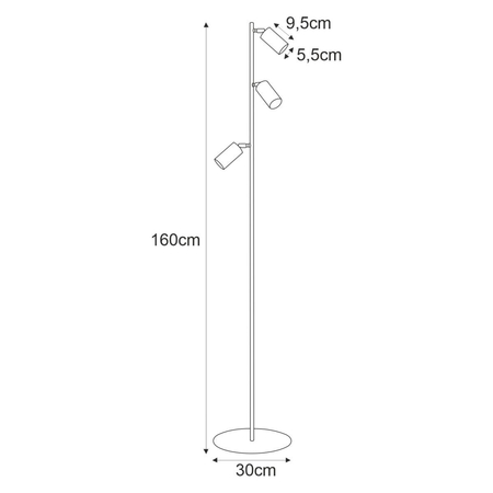 Lampa podłogowa KAYLA Kaja K-4419 biały