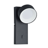 Kinkiet Italux Fonten WL-47380-1-BK Piaskowany czarny