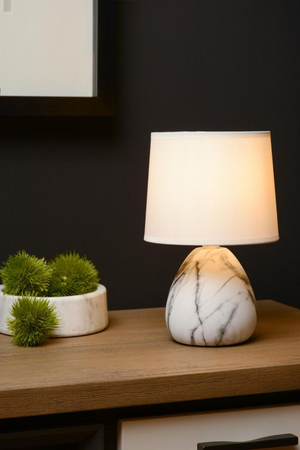 Lampa stołowa Lucide MARMO 47508/81/31 biały