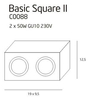 Plafon Maxlight C0088 Basic square