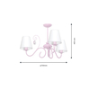 Milagro Żyrandol SARA PINK 3xE14 MLP1051 RÓŻOWY