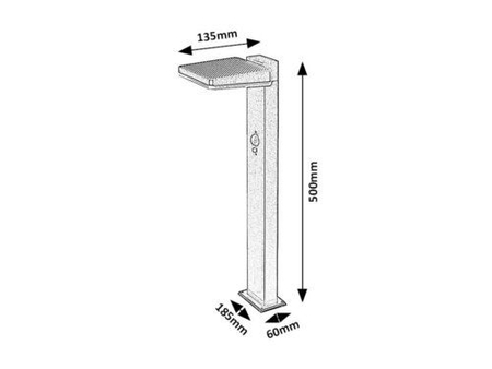 Lampa solarna Rabalux Lasset 77079 czarny