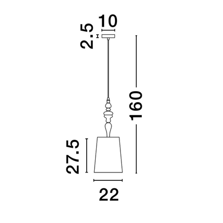 Lampa wisząca Luces Exclusivas LE44202 złoty i odcienie złota, inny