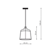Lampa wisząca Dritto 1xE27 mała biała LP-123/1P S WH
