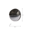 Eko-Light Lampa Solarna Wall 6000K IP44 EKO0606 CZARNY