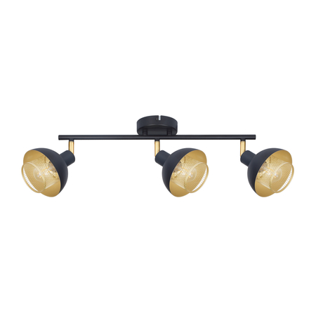 Spot Italux Savio SPL-27357-3-BK-GD Czarny mat, złoty