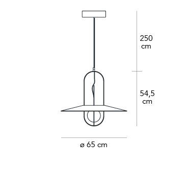 Lampa wisząca LED Fontana Arte F438G85550NNLE Setareh