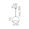 Lampa wisząca AQForm Glob Simple Czarny Połysk