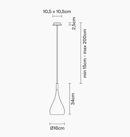 Lampa wisząca Fabbian D75A0501 Bijou Ø 16 cm Bianco