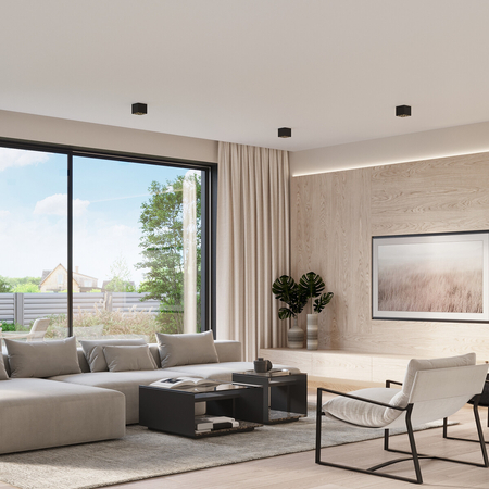 Sollux Lighting Plafon OZZY czarny LED SL.1211