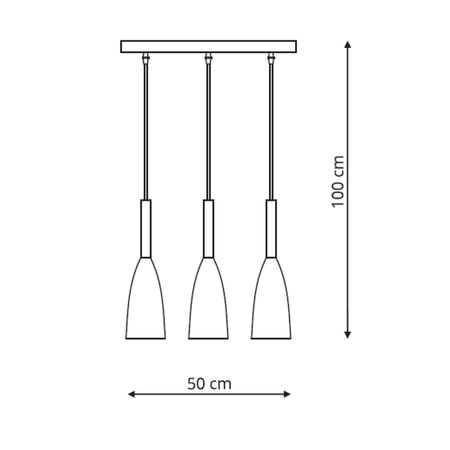 Lampa wisząca Solin wisząca 3xE27 czarna LP-181/3L BK