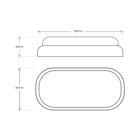 Eko-Light Oprawa Kanałowa Davo Owal 8W 4000K IP64 Czarny EK1039 CZARNY