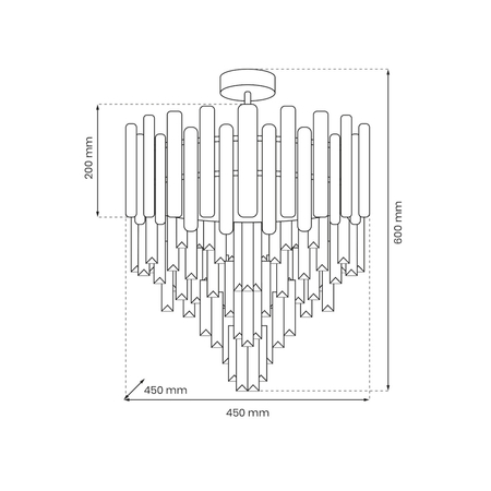 Milagro Lampa sufitowa MADISON GOLD 9xE14 ML8806 ZŁOTY