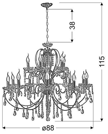 Żyrandol Candellux 30-97586 Aurora