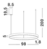 Lampa wisząca Luces Exclusivas BARI - szczotkowanego złota LE43251