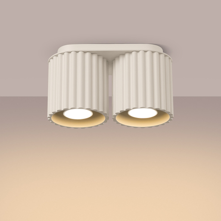 Sollux Lighting Plafon AURA 2 beżowy GU10 SL.1790