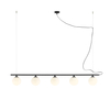 Lampa wisząca LAMPA WISZĄCĄ BERYL GLASS 5 BLACK Aldex 1006F1 czarny