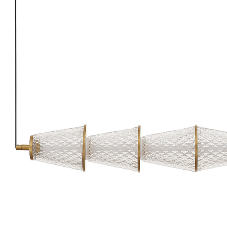 Milagro Lampa wisząca SANSA 11W LED ML1821 CZARNY + MOSIĄDZ