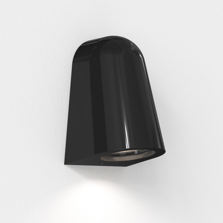 Kinkiet zewnętrzny Astro Mast Light 1317022 Czarna Szkliwiona Ceramika