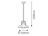 Lampa wisząca Rabalux Kyle 2930 Brązowy
