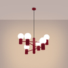 Sollux Lighting Żyrandol HALO 6 burgund SL.1837