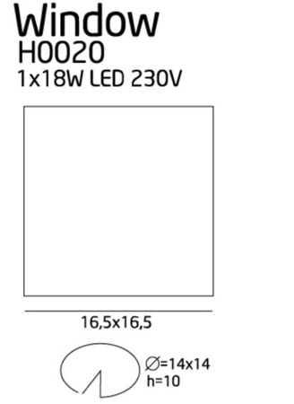 Oprawa wpuszczana Maxlight H0020 biały