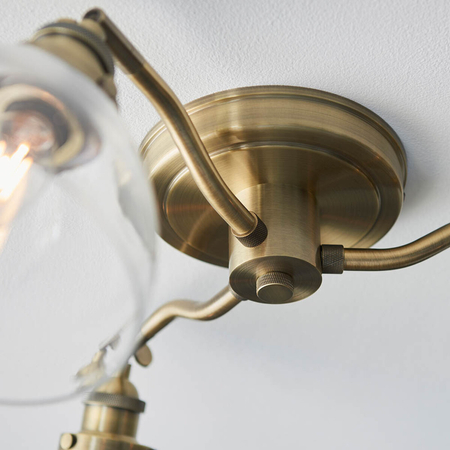 Lampa sufitowa Endon Lighting Hansen 97247 mosiądz