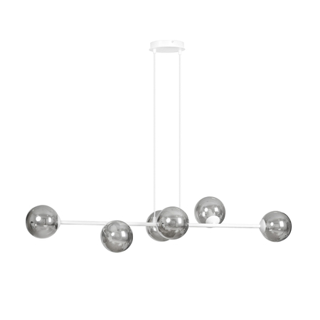 Lampa wisząca ROSSI 6 WH GRAFIT Emibig 878/6 biały/czarny