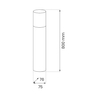 Eko-Light Słupek Ogrodowy Harlem 1xE27 IP44 80cm EKO1712 CZARNY