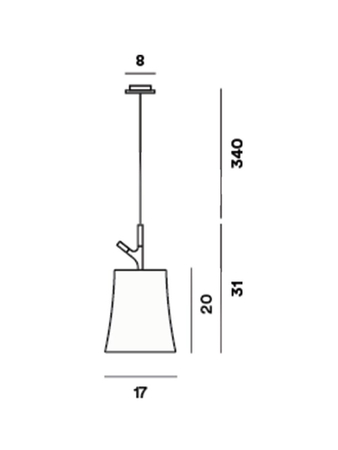 Lampa wisząca Foscarini 221027-25 Birdie piccola