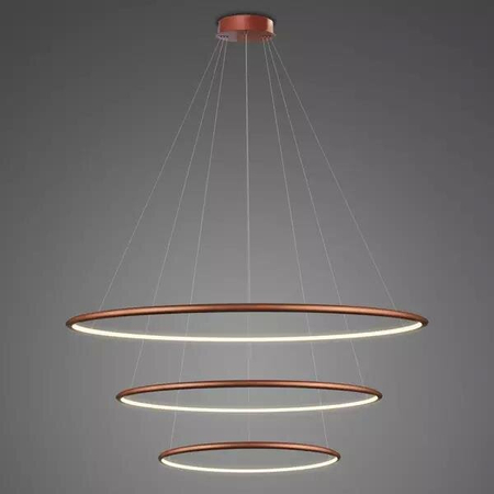 Lampa wisząca Ledowe Okręgi No.3 80cm 3k miedziana Dali