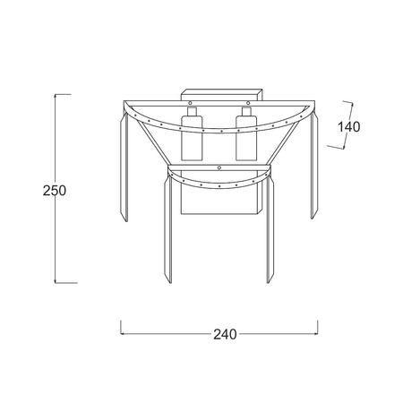 Kinkiet Zuma Line 17106/2W-CHR Amedeo