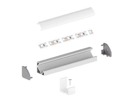 Profil LED Greenie P3-1S 1m Typ C kątowy srebrny anodowany