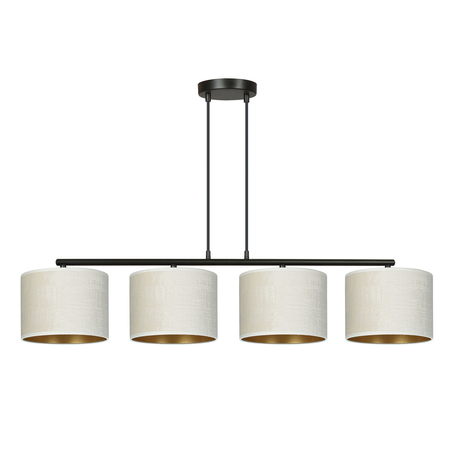 Lampa wisząca HILDE 4 BL WHITE Emibig 1052/4 biały/czarny