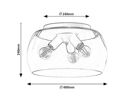 Lampa sufitowa Rabalux Ursula 3189 czarny
