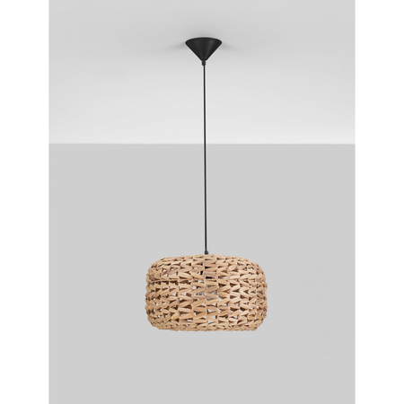Lampa wisząca Luces Exclusivas NAVANTA LE45376 drewno jasne i ciemne, czarny